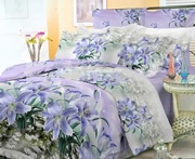 Дешевое постельное белье,  Комплект Лилия (фиолет)